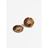 Pack of 6 large bio-resin buttons Ø31 mm beige