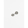 Pack of 6 recycled cotton and horn buttons Ø15 mm gris