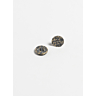 Pack of 6 recycled cotton and horn buttons Ø15 mm anthracite