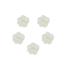 Lot de 5 boutons fleur Ø 22 mm écru