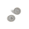 Lot de 6 boutons en coton et corne recyclés ø 25 mm gris