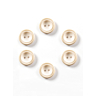 Lot de 6 boutons dorés blanchis Ø 22 mm