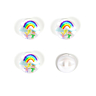 Lot de 4 boutons arc en ciel enfant Ø 18 mm