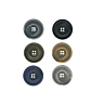Pack of 6 ecru buttons Ø 30 mm