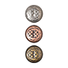 Pack of 6 silver buttons Ø 22 mm