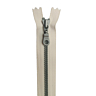 Ecru closed end zip, 18 cm