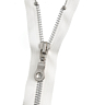 White open end zip, 40 cm
