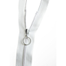 White open end zip, 35 cm